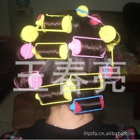 Spot multi-specification framed sponge hair curler does not hurt hair sponge curler buckle pear flower head sponge hair curler