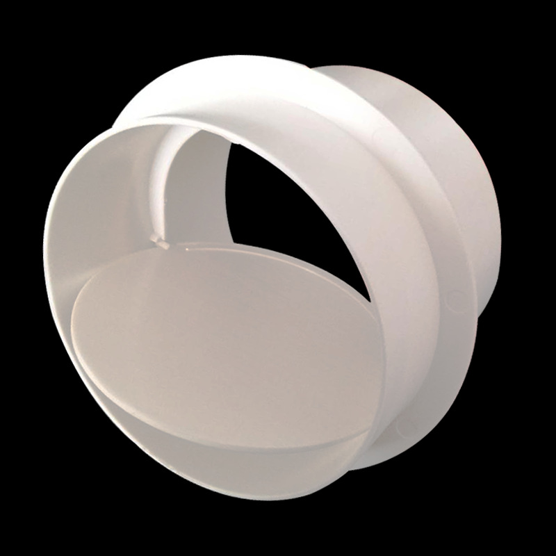 Pvc Round Pipe Check Valve Fresh Air System Bathroom Ventilation Fan Exhaust Pipe Bathroom Heater Check Valve One-Way Valve