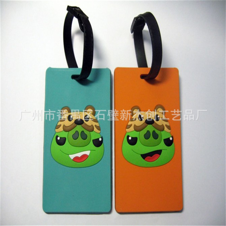 Supply of PVC Soft Rubber Luggage Tag, Boarding Pass, Luggage Sign, Cartoon Transparent Silicone Card Holder