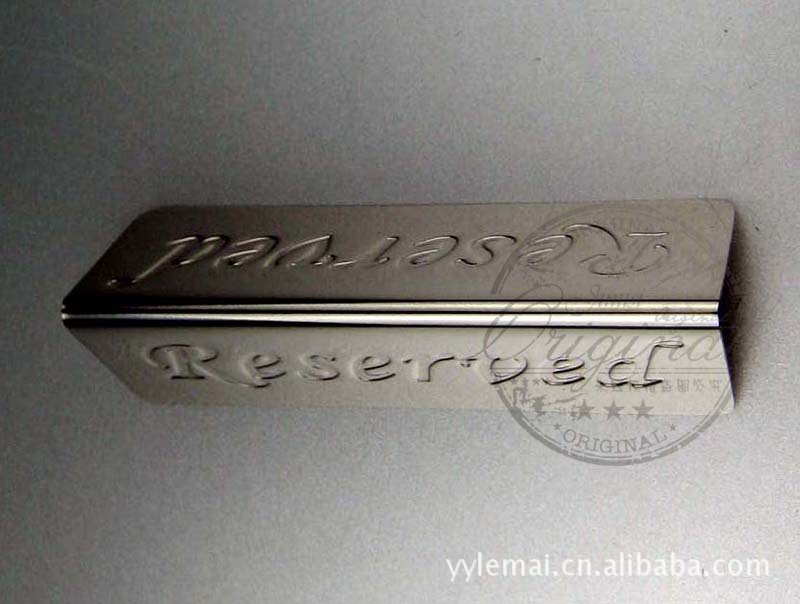 Stainless steel English seat retention card reservation card seat retention notice card Reserved Reserved card