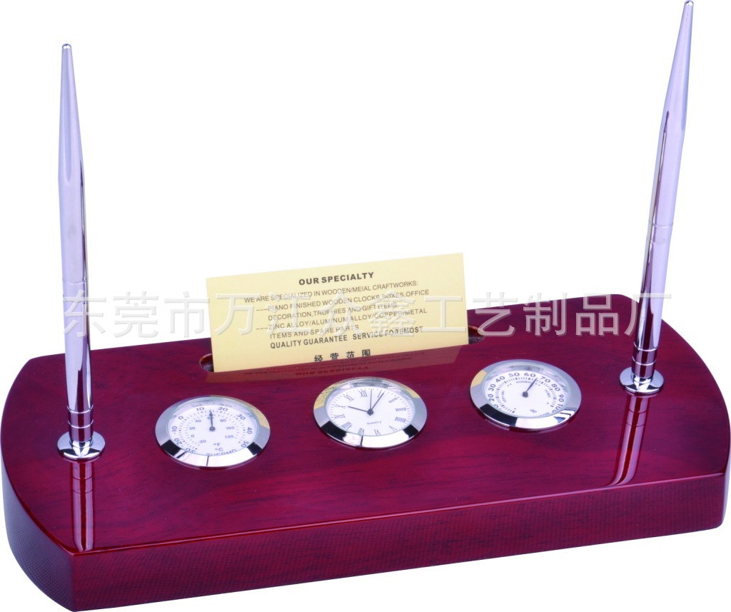 Manufacturer Supplies Clock Pen Holder, Business Card Holder, Three-In-One Office Ornaments, Office Gifts