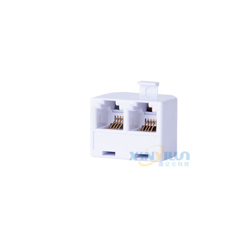 Horn one minute two phone one minute two 6P4C RJ11 US public turn two US female white phone adapter
