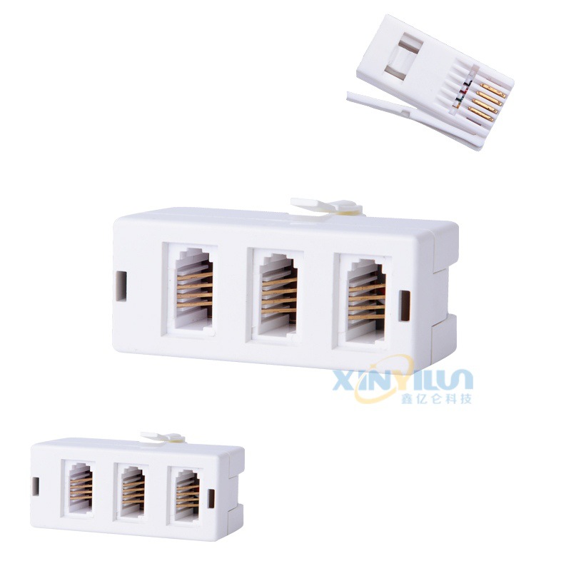 British phone one minute three British male to three British female BT adapter RJ11UK6P4C phone plug