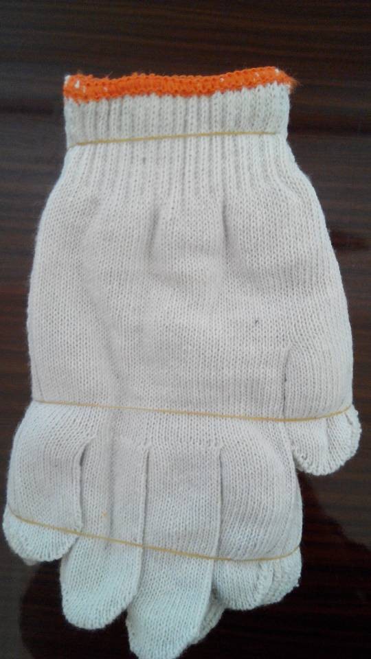 Manufacturer Supplies Cotton Thread Gloves, White Thread Scraps Water-Absorbent and Oil-Absorbent Gloves, Anti-Scratch and Anti-Callousing Labor Protection Gloves