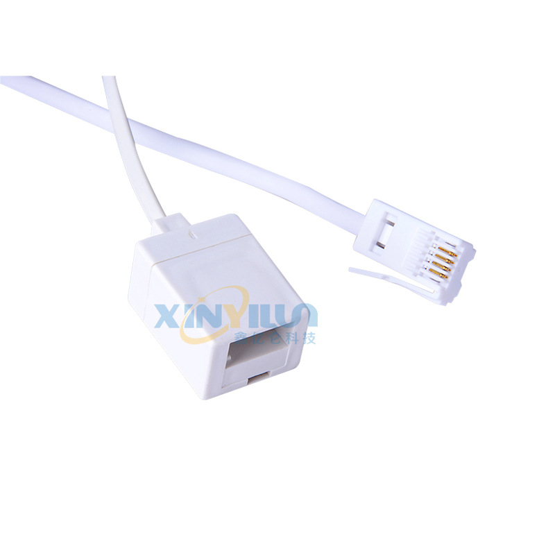 British-Style Telephone Extension Cable Four-Core Rj11Uk Telephone Extension Cable 6P4C 5m Bt Connection Cable