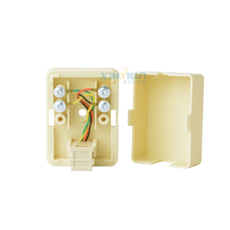 6P4C telephone junction box RJ11 single hole junction box American telephone junction box RJ11 splitter