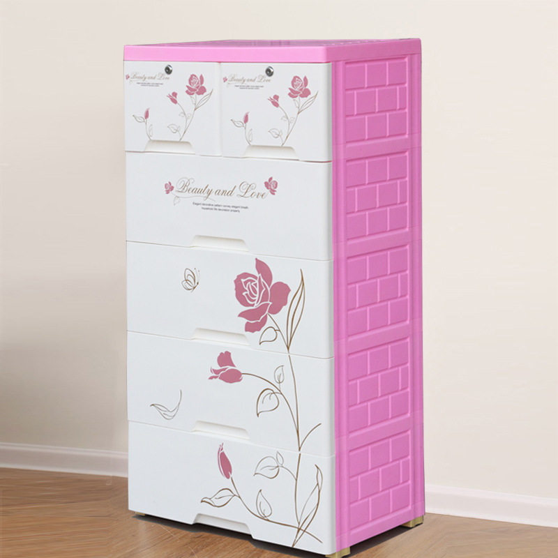Детский шкаф для хранения, шкаф-локер A60425, цветочный пластиковый ящик, шкаф для хранения