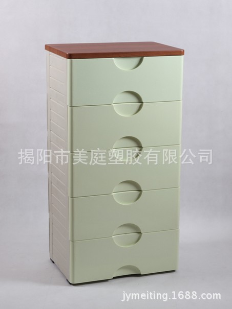5105T Korean Fashion PlasTic Five-layer STorage CabineT Wooden Cover Baby Wardrobe Finishing CabineT