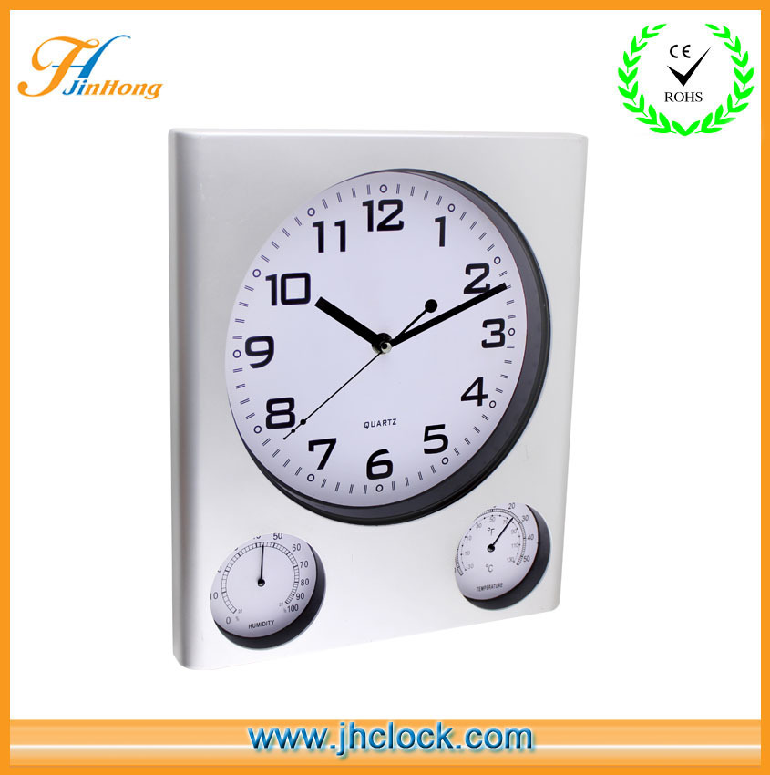 Часы настенные с функцией температуры и влажности, простой декоративный кварцевый будильник, кросс-бордерная электронная коммерция