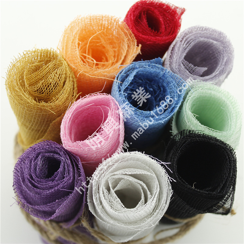 Color Philippine imported hemp hat head flower shoe flower special sisal abaca Manila siname linen cloth