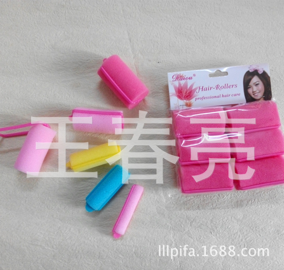 Spot multi-specification framed sponge hair curler does not hurt hair sponge curler buckle pear flower head sponge hair curler