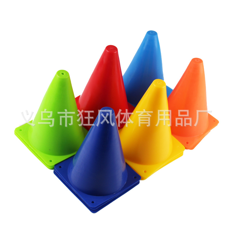 Wholesale 18cm logo barrel football training logo barrel triangle cone logo barrel road obstacles new material six colors