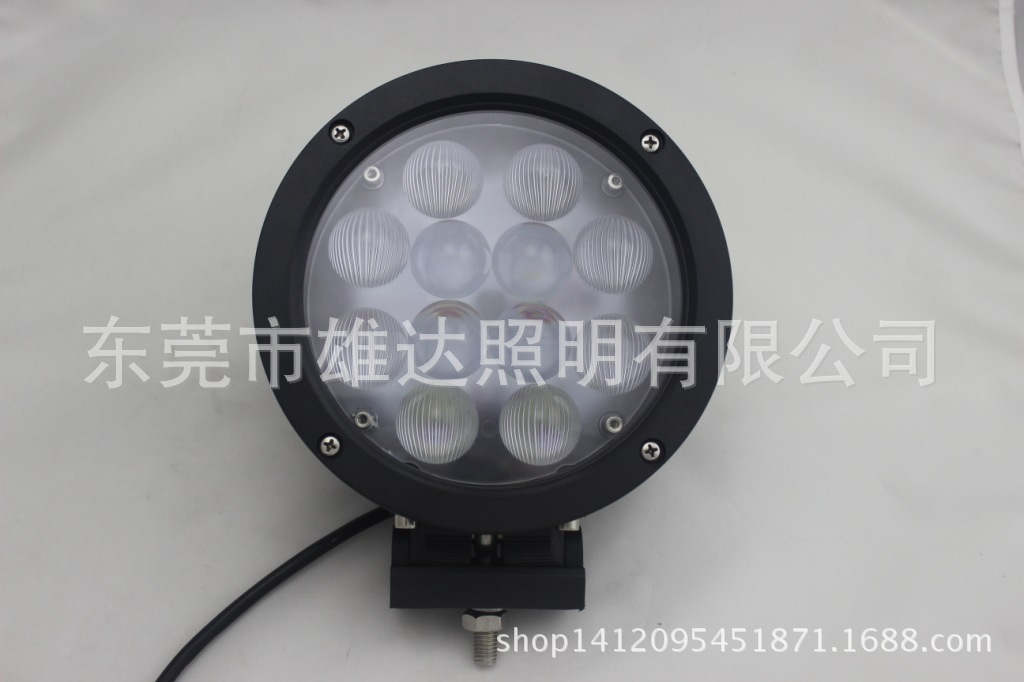 4D новый черный круглый светодиодный рабочий свет 60W для внедорожников купольный свет модифицированный свет вспомогательный свет для погрузчика