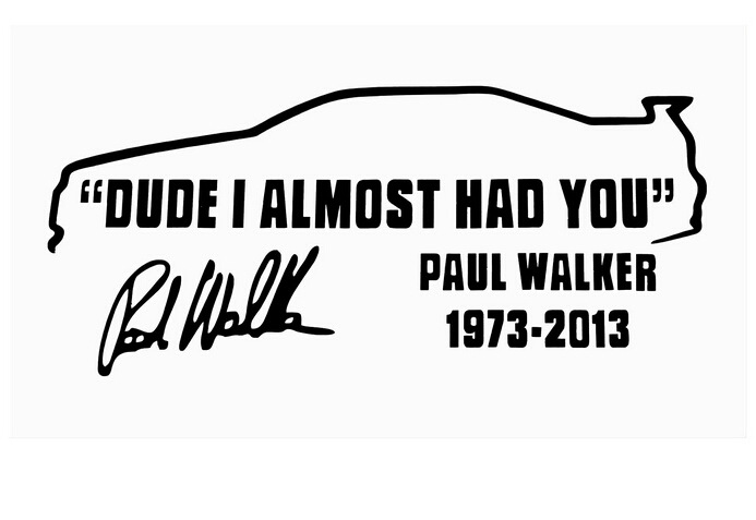 J-089 DUDE I ALMOST HAD YOU Paul Personality Signature Reflective Sticker