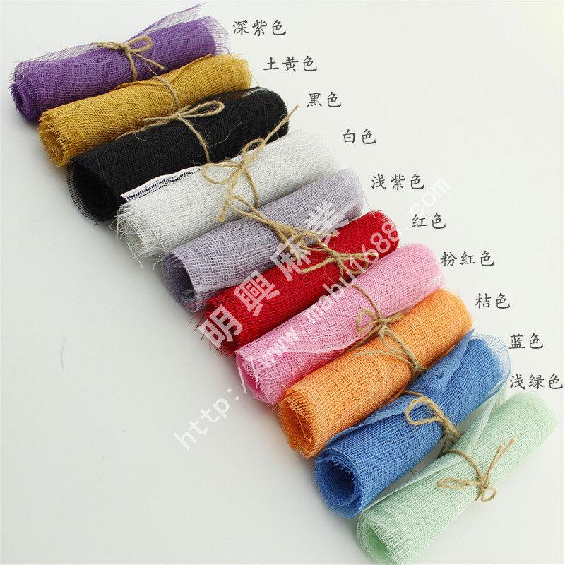 Color Philippine imported hemp hat head flower shoe flower special sisal abaca Manila siname linen cloth