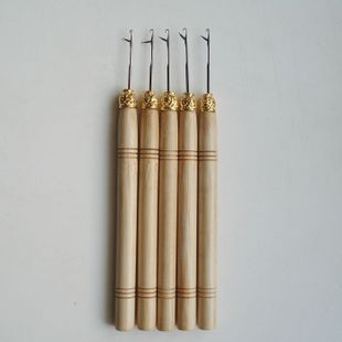 Wholesale hair lengers crochet wooden handle crochet wig crochet wooden handle crochet