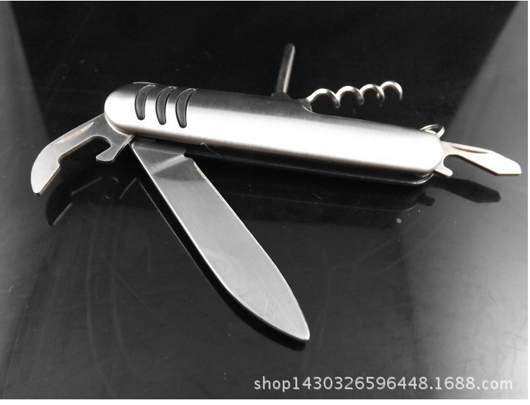 Small 5 open army knife multifunctional Swiss army knife outdoor fruit knife folding knife Swiss army knife
