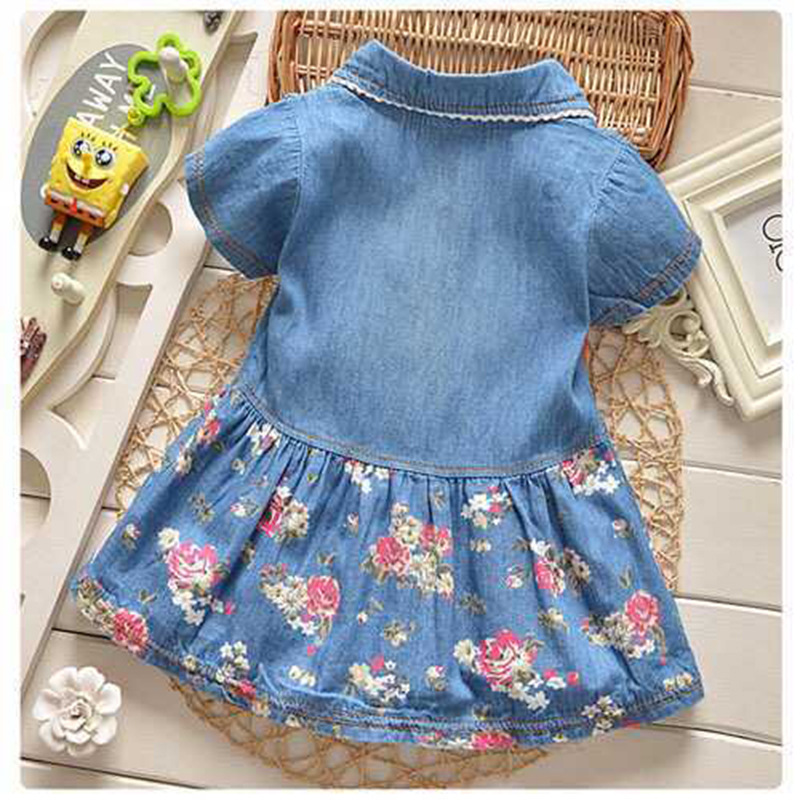Spring, summer and autumn new foreign trade children's clothing girls Children's denim strap dress small and medium-sized children's skirt manufacturers direct batch