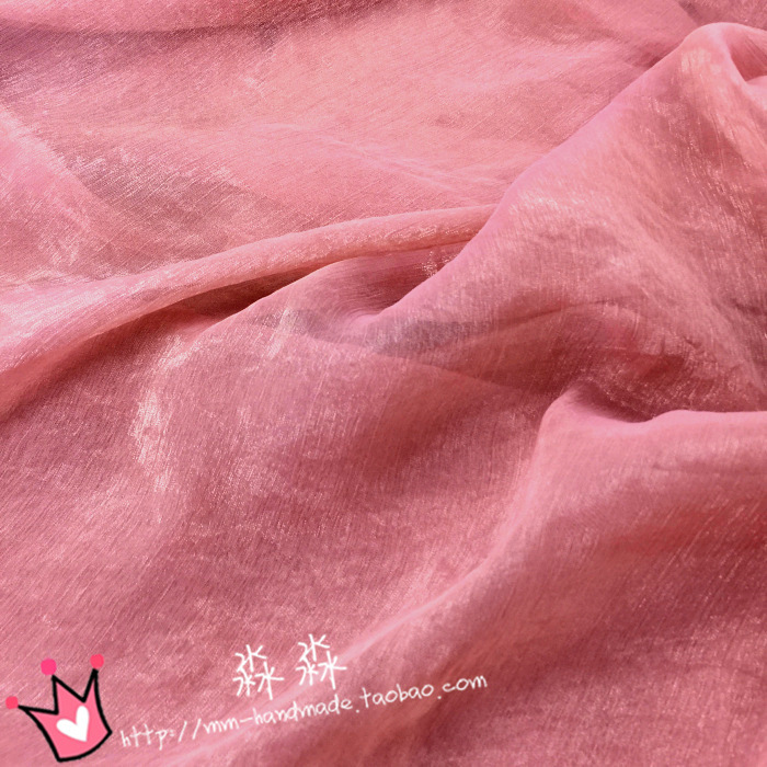Thin Fabric Lotus Root Starch Crepe Silk Wrinkle Glitter Silk Chiffon Lotus Root Color Elegant Garment Fabric