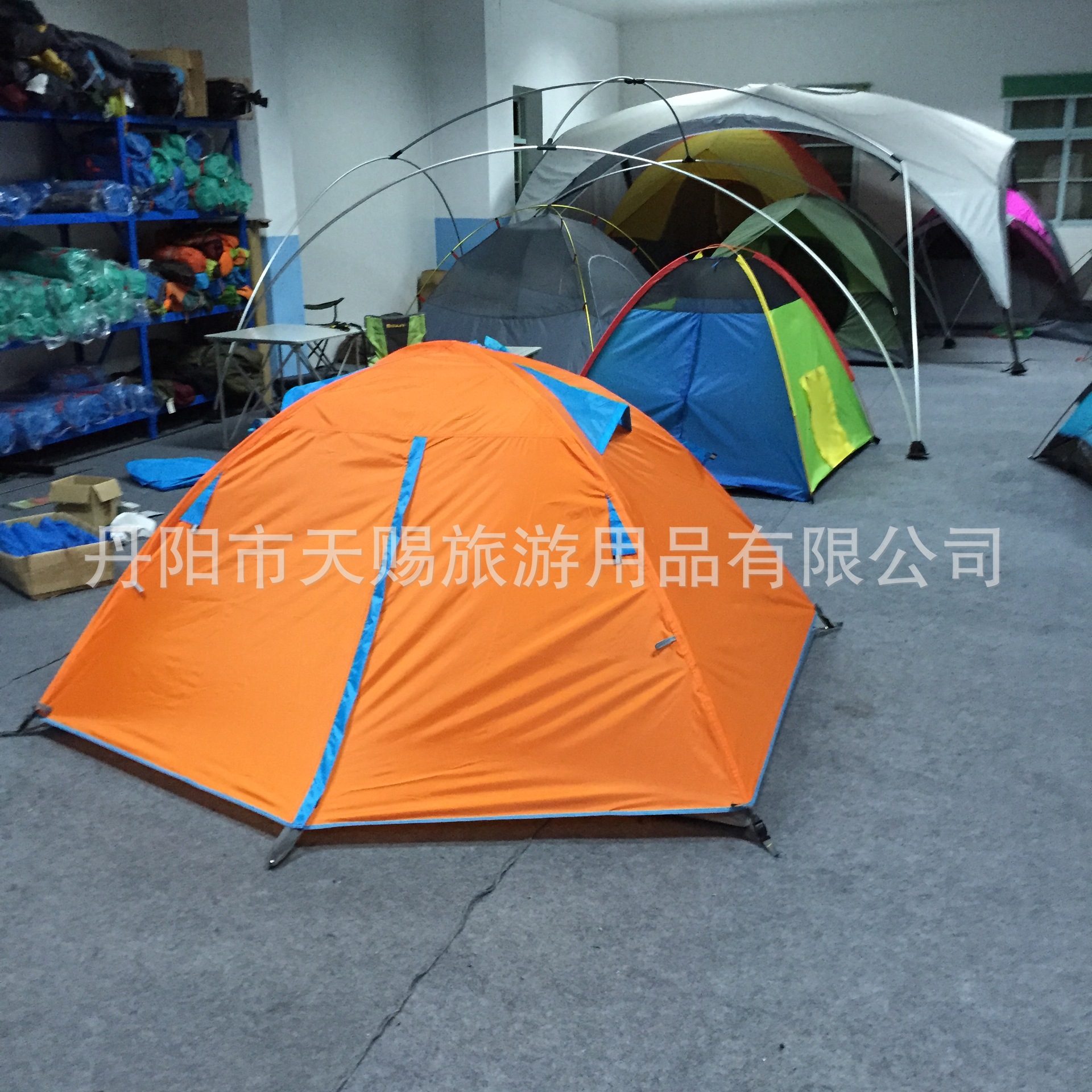 Factory Direct Sales Double-Layer Ultra-Light Rainproof Aluminum Pole Four-Season Universal Tent (Can Be Marked)