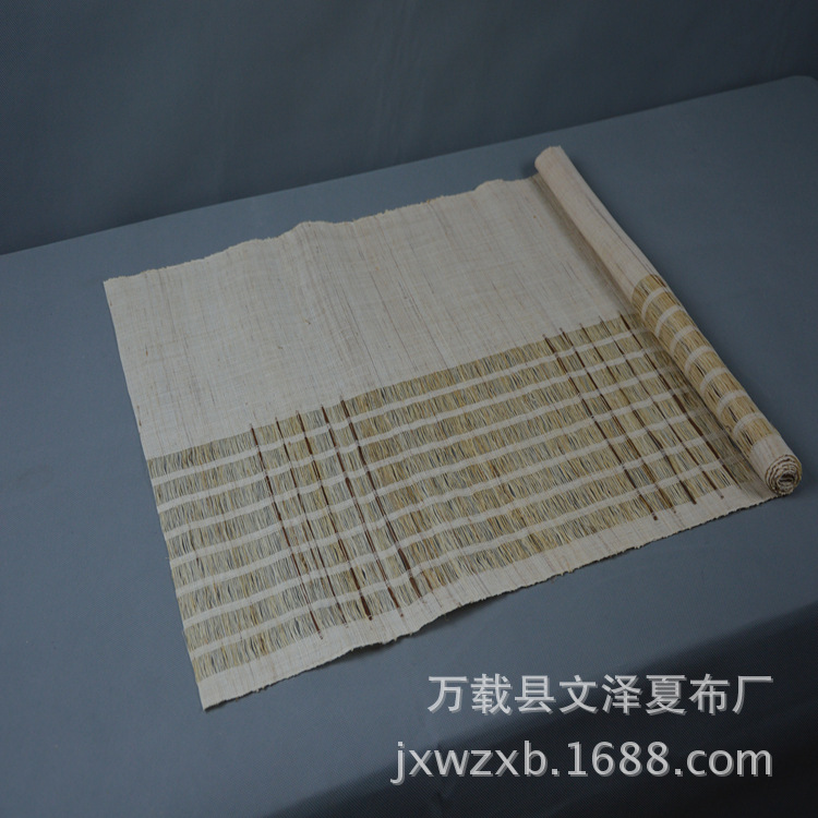 Ручная работа, летняя ткань из рами, серо-белый бежевый столовый бегунок, простой пасторальный стиль