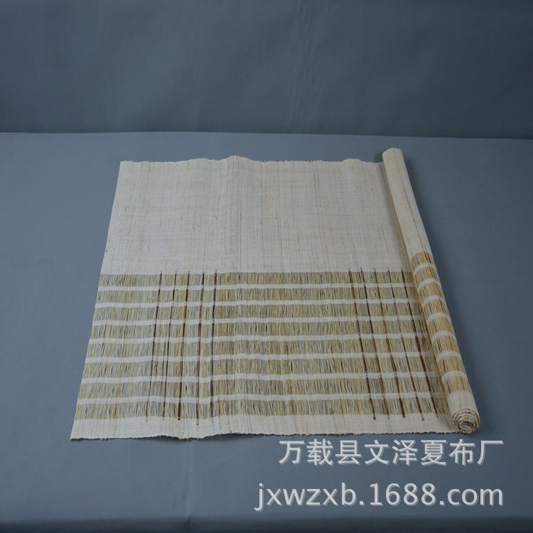 Handmade Ramie summer cloth gray white beige table runner simple ordinary pastoral style call order