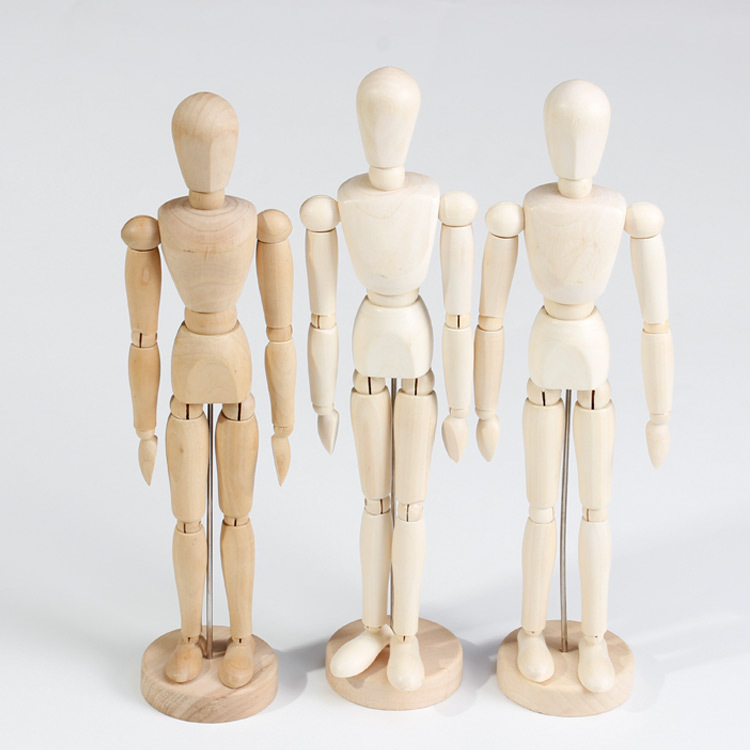 Supply joint puppet 12 inch wooden crafts factory direct wooden man wholesale