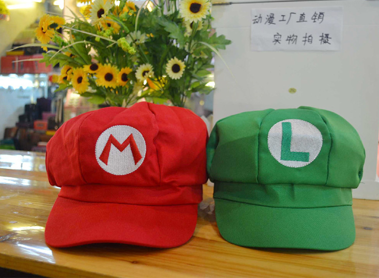 Mario octagonal hat five colors in stock