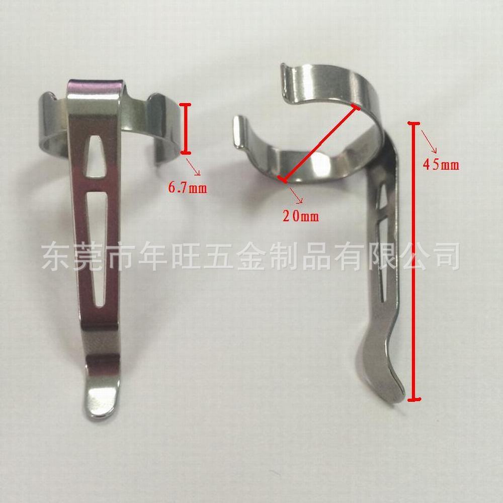Фонарь с металлическим зажимом для повседневного использования из нержавеющей стали с большим зажимом и эластичным держателем