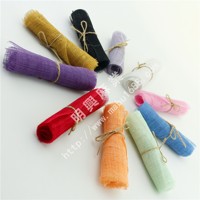 Color Philippine imported hemp hat head flower shoe flower special sisal abaca Manila siname linen cloth