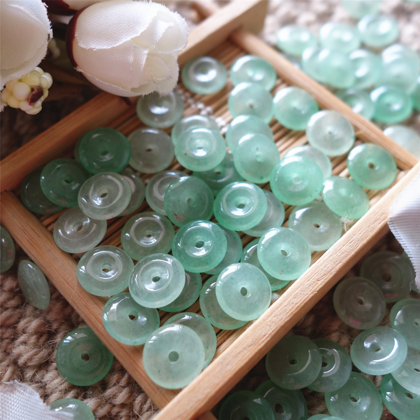 10мм натуральный зеленый восточный мавзолей Хуайгу Пин Ан замок нефрит ручная работа DIY кулон ювелирные мелочи