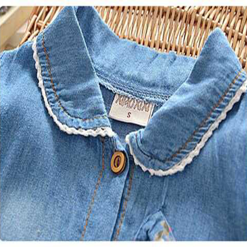 Spring, summer and autumn new foreign trade children's clothing girls Children's denim strap dress small and medium-sized children's skirt manufacturers direct batch