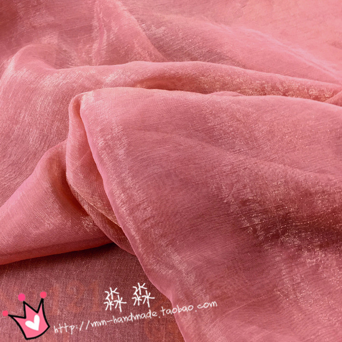 Thin Fabric Lotus Root Starch Crepe Silk Wrinkle Glitter Silk Chiffon Lotus Root Color Elegant Garment Fabric