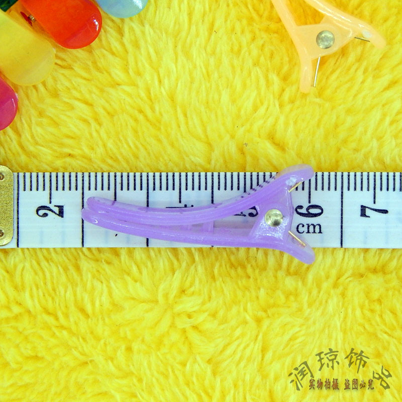 Candy Colorful Small Hair Clip Small Black Duckbill Clip Colorful Translucent Crocodile Clip 3.5cm Kidsren's Plastic Hair Clip