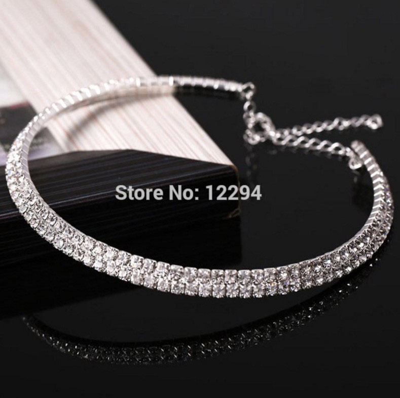 European and American personality fashion accessories super gorgeous diamond necklace wedding clavicle necklace multi-layer full diamond collar women Wholesale