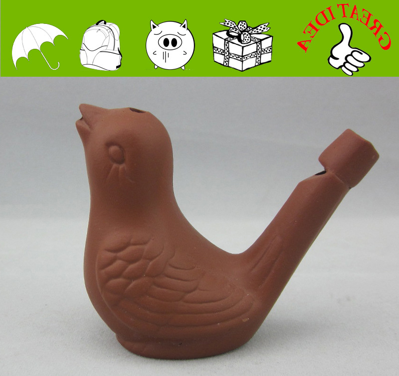 Hot Sale Purple Sand Waterbird Whistle Music Waterbird Water Whistle Children's Ocarina Special Tourism Crafts Stall Ornaments