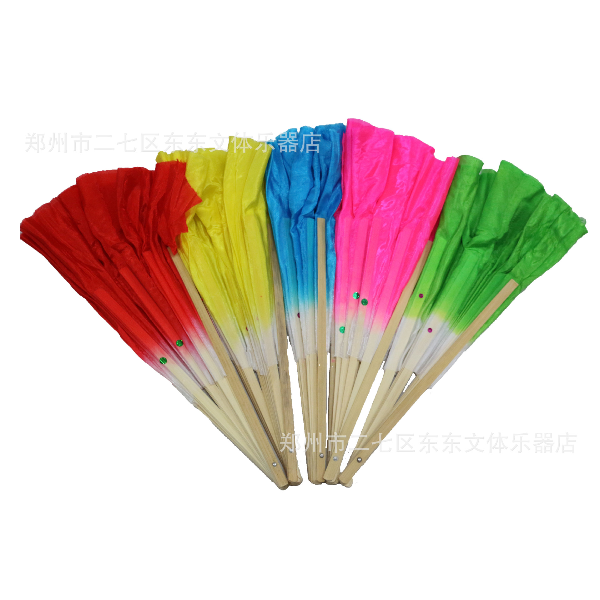 Двусторонний шелковый фанерный веер Янько 1 фут для детского танца в детском саду, бамбуковый веер для спортивных выступлений