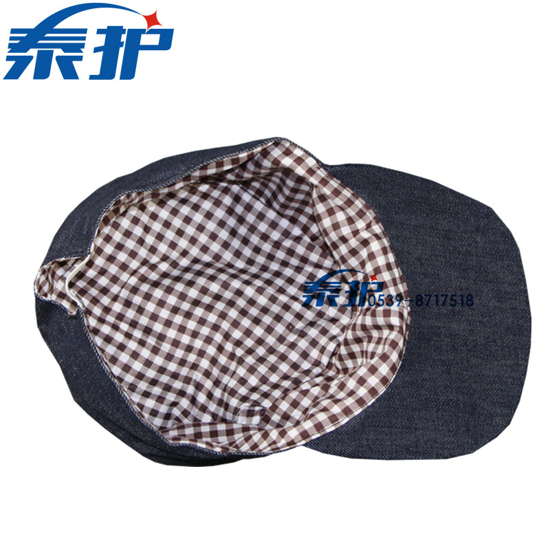 Factory Direct sales Denim work cap labor protection cloth hat dustproof sun protection worker safety double layer with lining work cap
