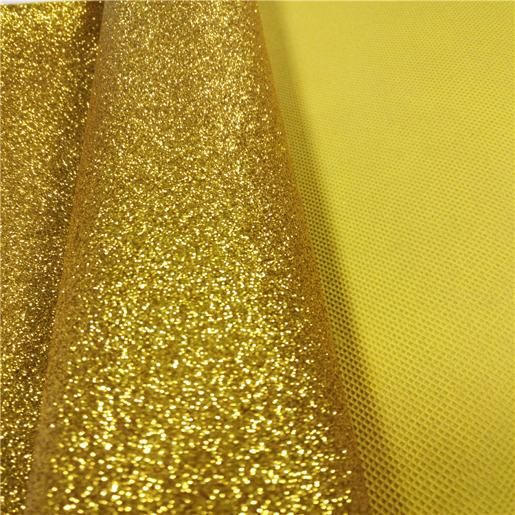 Flash Glitter Christmas Cloth Fine Powder Leather Crafts Golden Yellow Magic Color Flash Cloth Colorful Non-woven Fabric