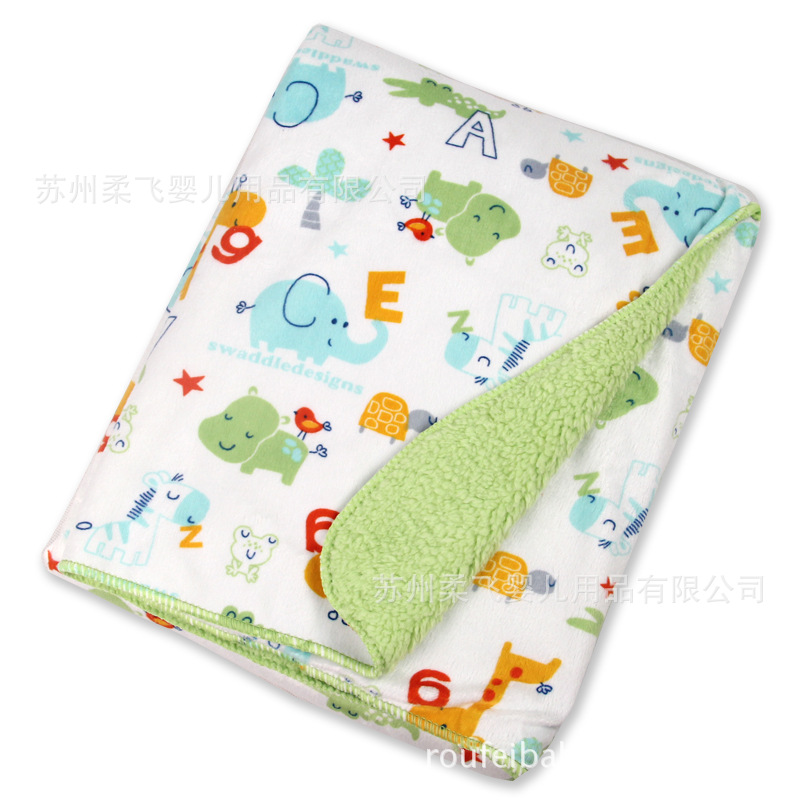 Newborn Baby Printed Blanket, Spring and Autumn Style Blanket, Baby Warm Blanket, Blanket, Comfortable Cotton Velvet Blanket