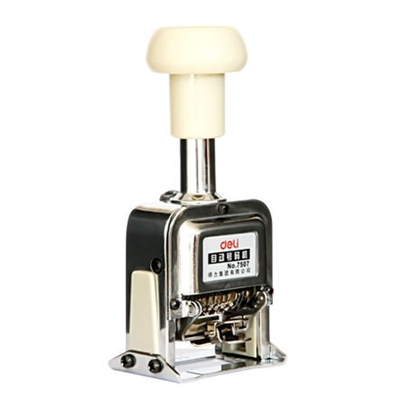 Deli 7507 Automatic Number Machine 7-digit Number Coding Machine Automatic Number Marking Machine Paper Marker Coding Machine