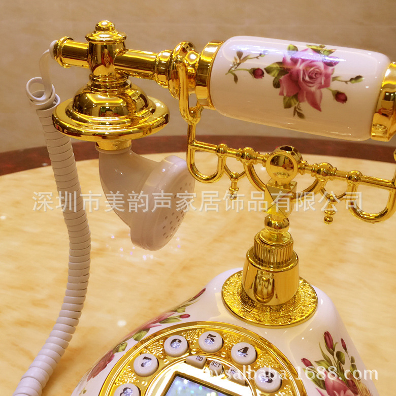 Ceramic telephone antique telephone landline retro telephone Hotel European telephone beauty voice cross-border