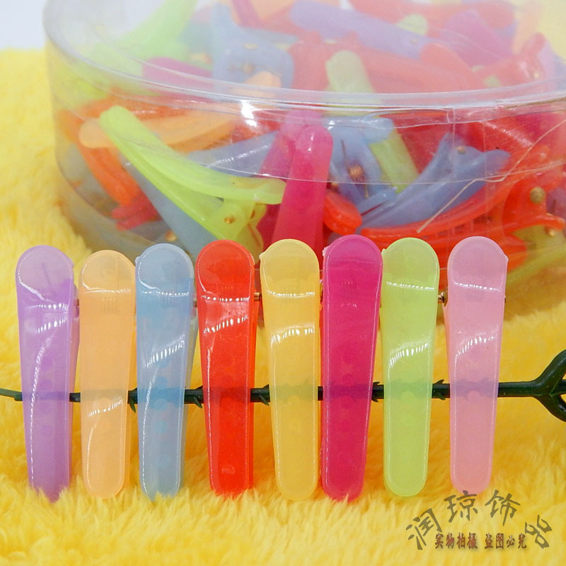 цветная маленькая заколка для волос, черная заколка, прозрачная крокодиловая заколка 3.5см, пластиковая заколка для детей