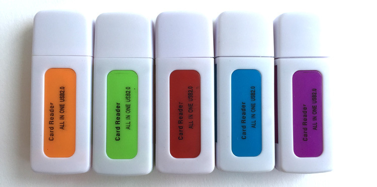 Jade multi-function card reader high speed 2.0 four-in-one card reader direct reading SD/MS/TF/M2 card