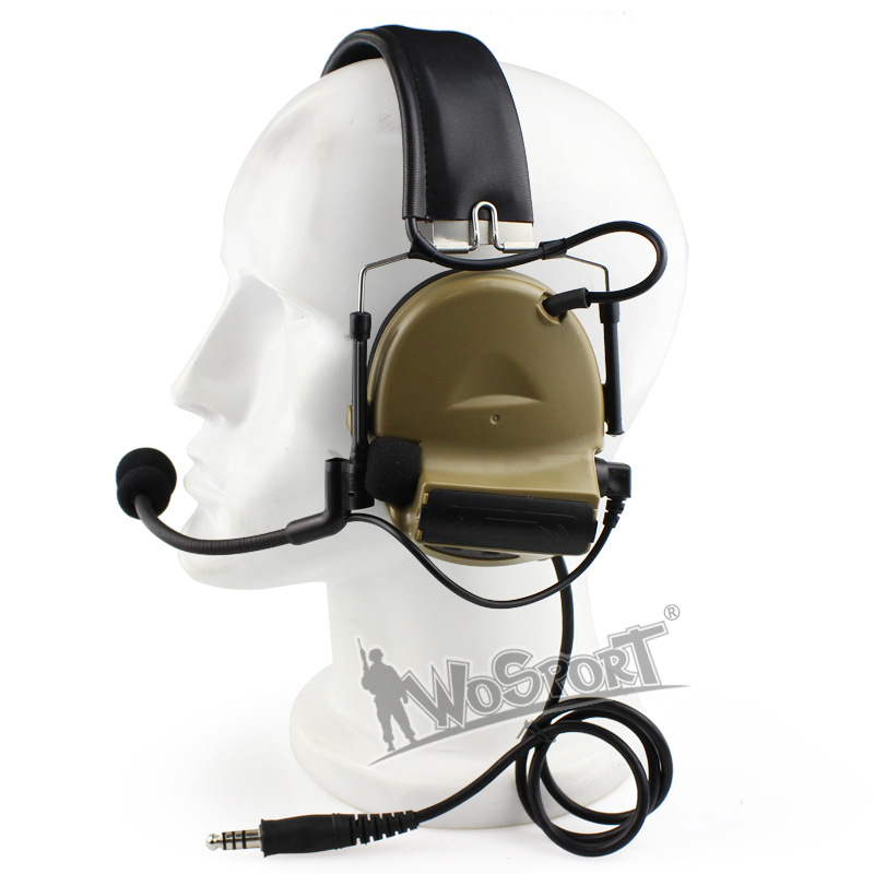 Wosport Factory Direct Outdoor Tactical Equipment Comtacii3 Generation Chip Noise Reduction Pickup Headset (Cp)