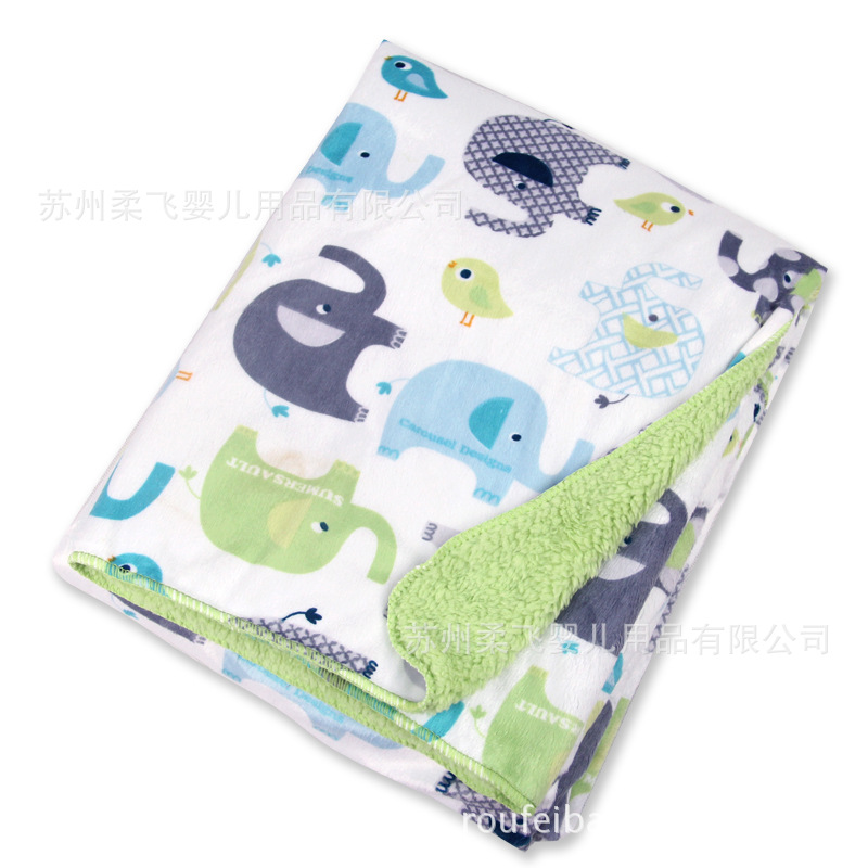 Newborn Baby Printed Blanket, Spring and Autumn Style Blanket, Baby Warm Blanket, Blanket, Comfortable Cotton Velvet Blanket
