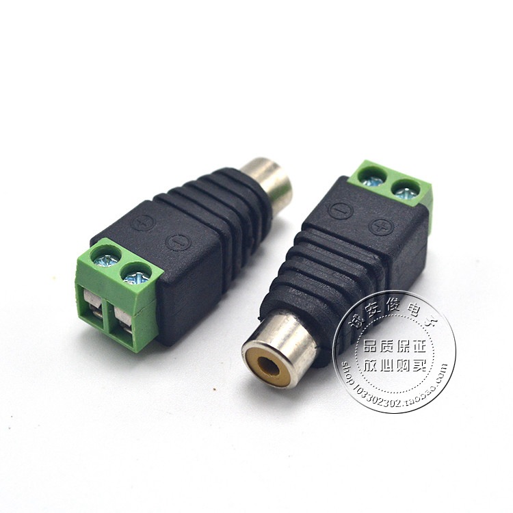 Зеленый RCA женский аудио разъем проводка без пайки винтовой RCA лотос женский аудио разъем