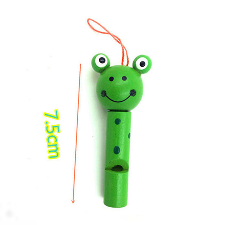 Factory wholesale animal head whistle cartoon whistle children play toy musical instrument wooden products