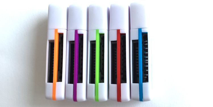 Jade multi-function card reader high speed 2.0 four-in-one card reader direct reading SD/MS/TF/M2 card