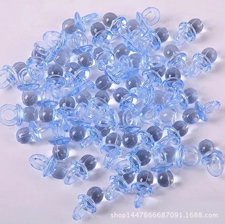 Оптовая продажа акриловых бусин прозрачного цвета с отверстием, подвеска в виде лица с вырезом, подвеска для комфорта детей, две спецификации